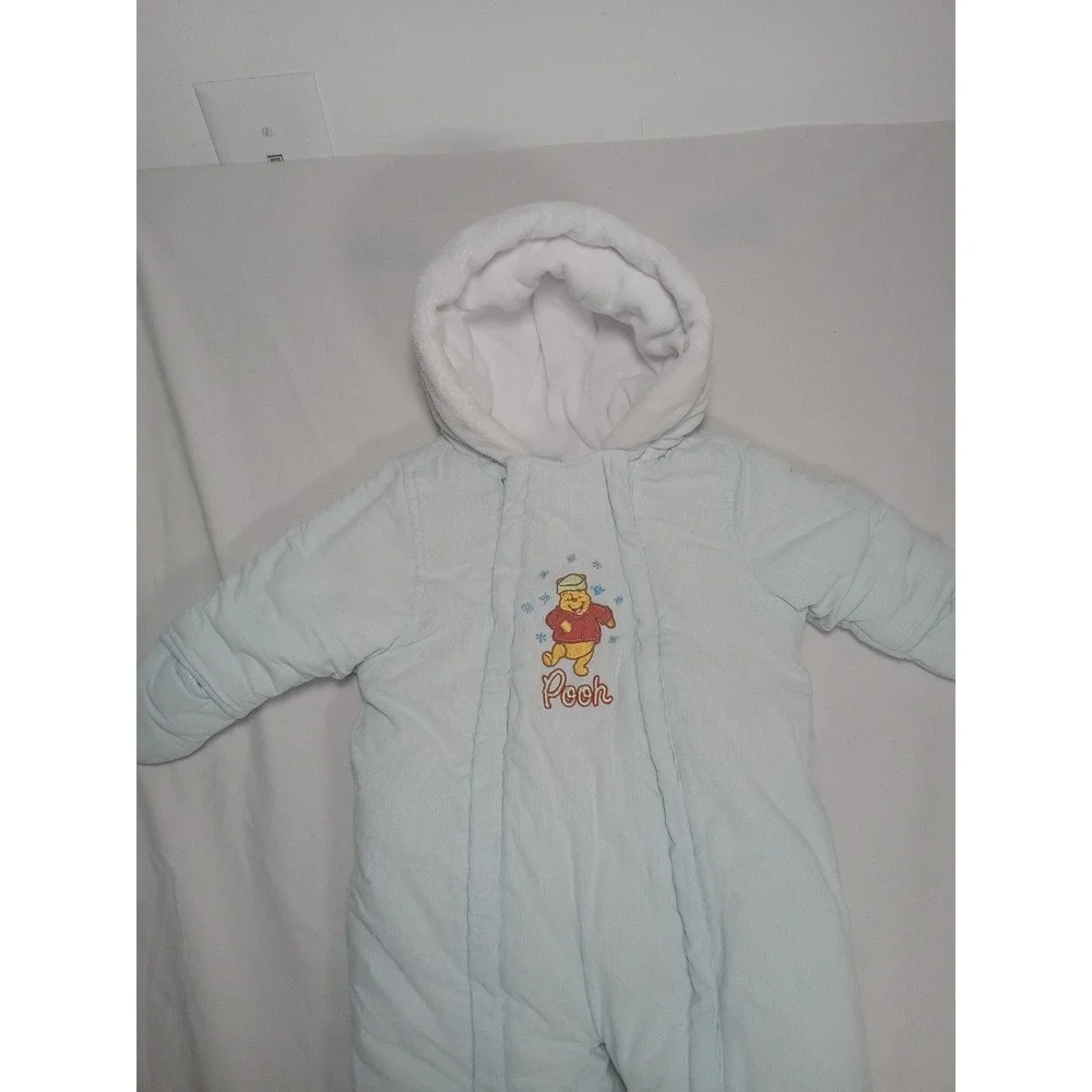 VTG Disney Baby Winnie The Pooh full‎ body Snowsuit Jacket  Size 6 Months